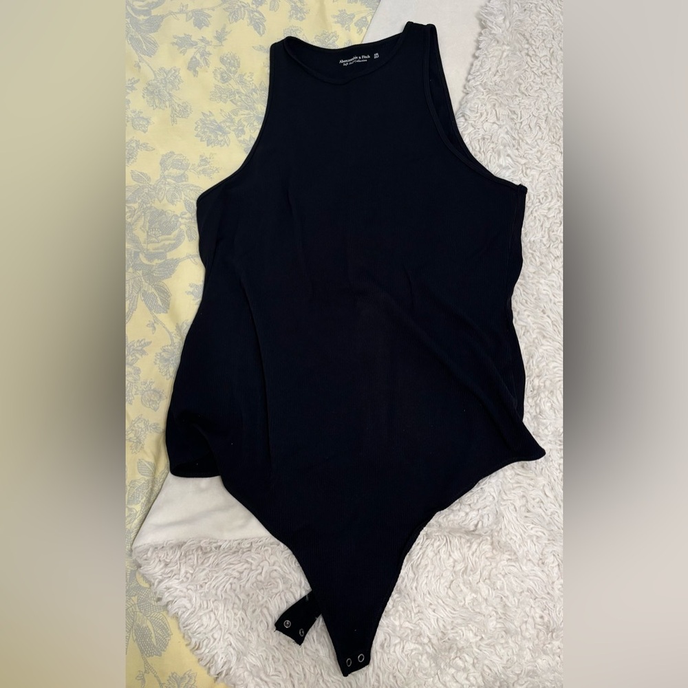 Abercrombie & Fitch Black Tank Bodysuit